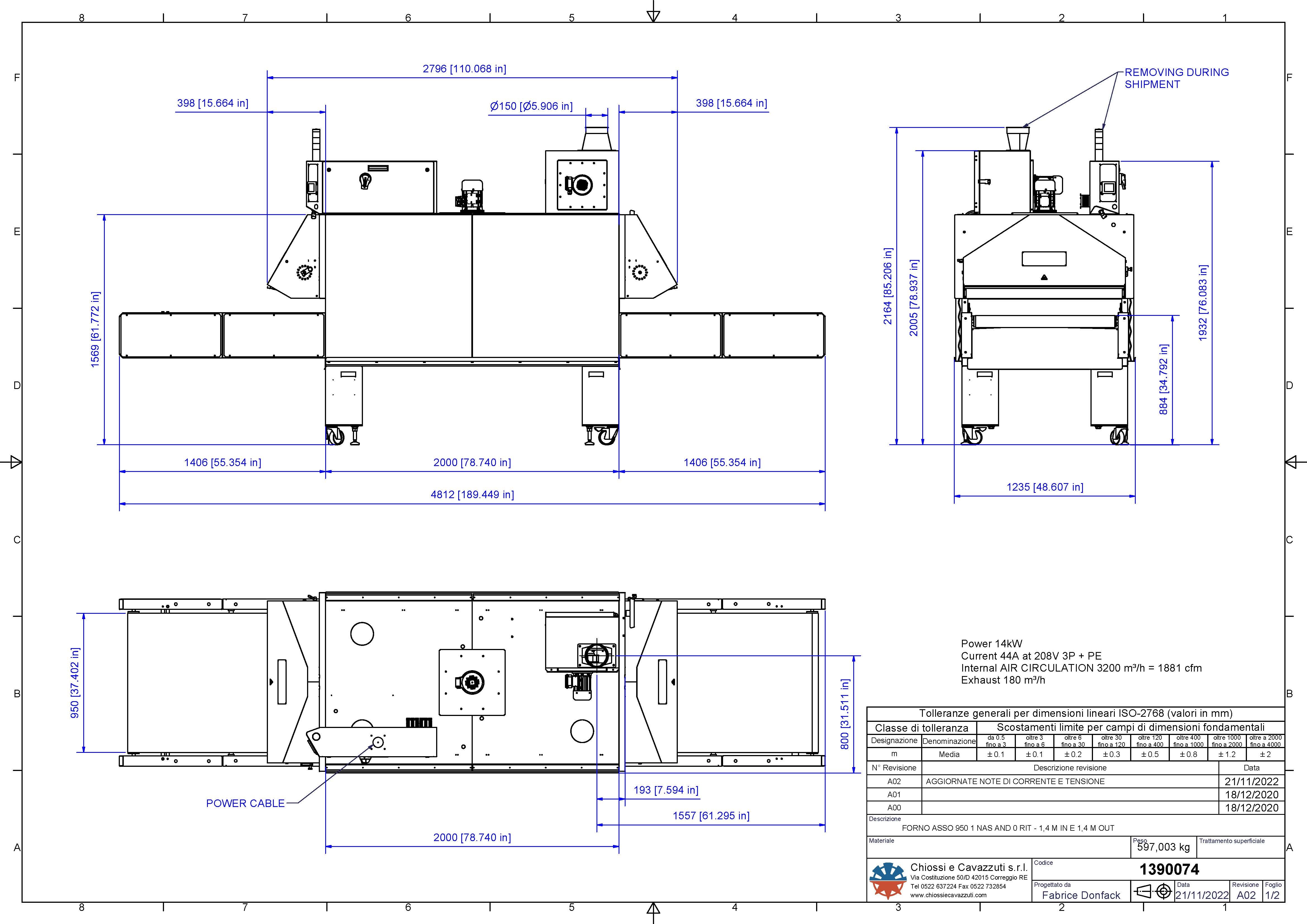 Chiossi e Cavazzuti Ace 950 - Dual Belt Conveyor Dryer