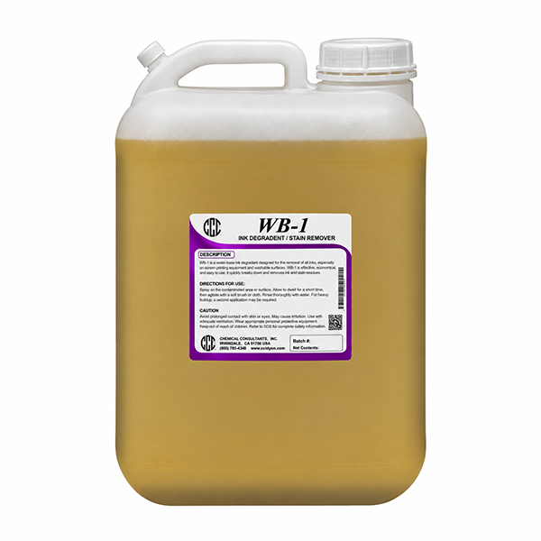 CCI WB-1 Ink Degradent/Mild Stain Remover - 5 Gallon