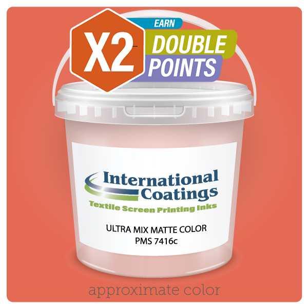 International Coatings PMS 7416C Ultra Mix Matte Plastisol Ink (Gallon)