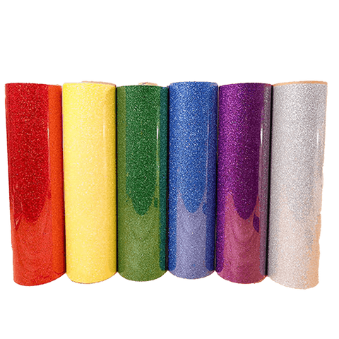 Siser Glitter 20" x YD Rainbow White 5yd Min